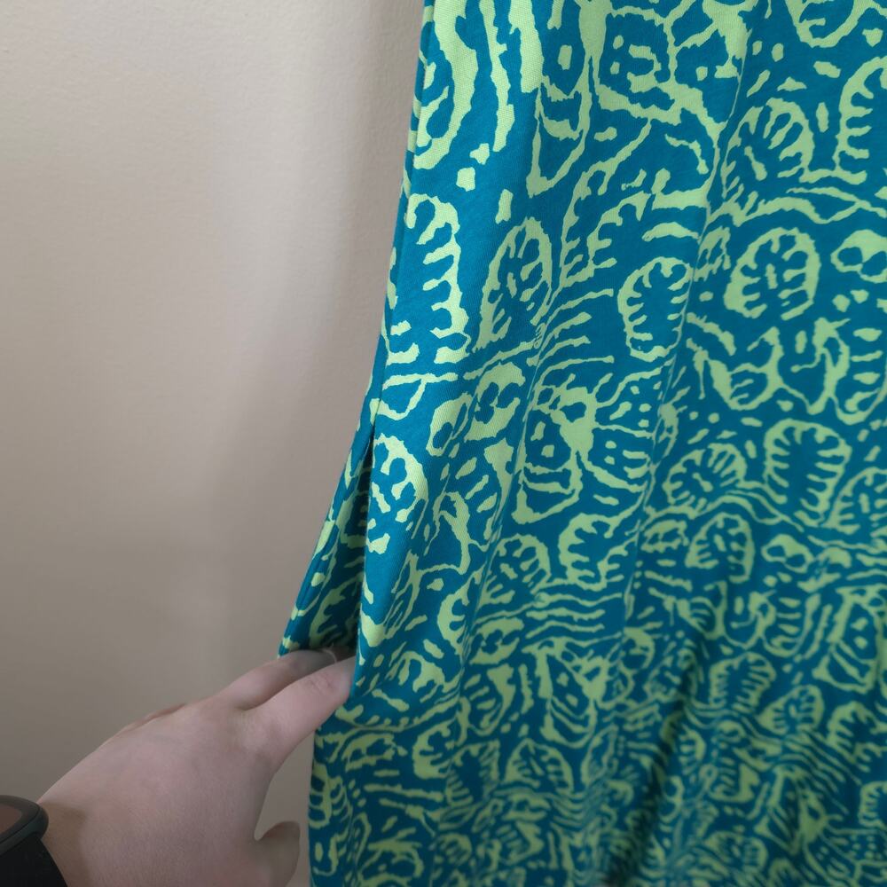 Soft Surroundings Short Santiago Gaia Dress in Tropical Green Size XL - Picture 4 of 8